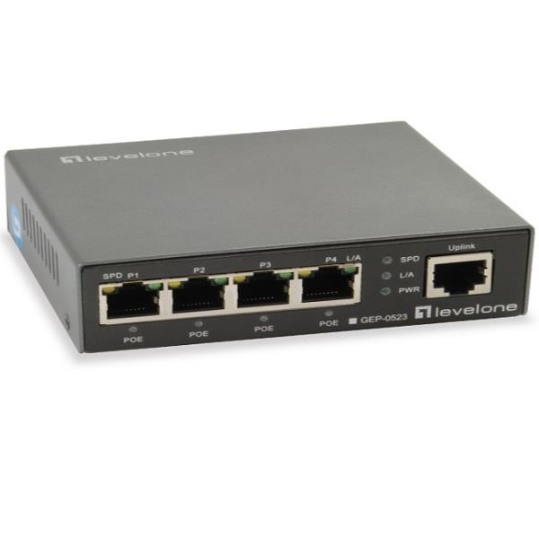LEVELONE GEP-0523 - SWITCH 5-PORTE POE GIGABIT 60W GEP-0523